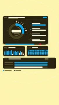 Vertical 9:16 animation of pomodoro timer ring completing in yellow and gold on a light background. Seamless looping 4K motion graphics shot in portrait format for reels, shorts, stories and mobile ap