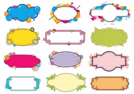 Whimsical Speech Bubbles Dancing with Color