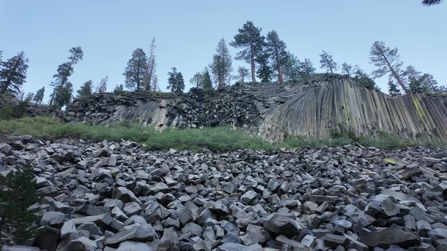 Devils Postpile in Mammoth Lakes, California