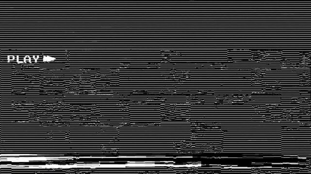 retro vhs play text distortion, and futuristic cyberpunk signal error effects. Abstract digital glitch transition overlay collection featuring colorful static interference  4k video