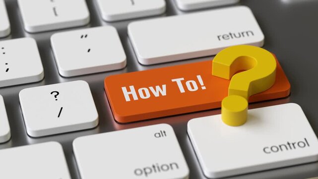 Question mark on the keyboard of a latop, 3d rendering,conceptual image. support and faq concepts.