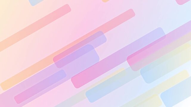 Abstract pastel motion background, with floating rounded, rectangles, soft gradient, corporate presentation loop