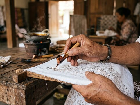 batik, batik tulis, indonesian batik, canting, wax, artisan, handmade, traditional, craft, culture, java, jawa, indonesia, textile, fabric, pattern, drawing, hand, close up, craftsman, heritage, unesc