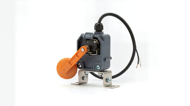 Industrial orange and grey float level switch sensor with water sensor