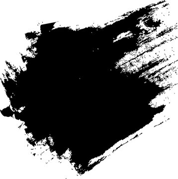 black paint swipe with bold grunge details and natural uneven texture, abstract vector illustration for decorative backgrounds