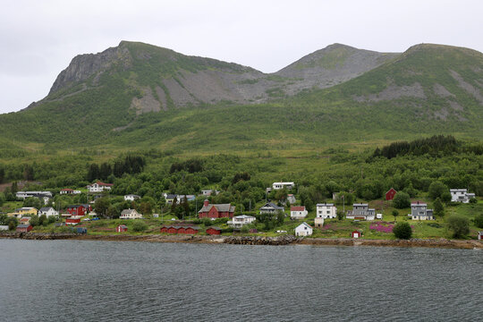 View of the Norwegian town of Torsken  
