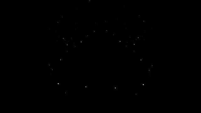 Magical golden glitter trail sparkles animation with black screen background, gold glitter light trail spiral, fairy pixie dust particles, and glowing shimmering particle line wave transition. 4k
