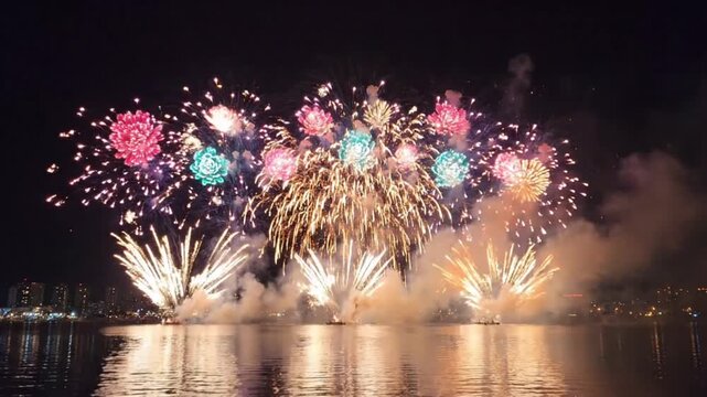 fireworks on the river
