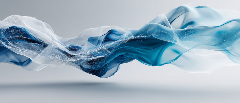 Abstract AI Ecosystem Visualization with Flowing Data Streams &mdash; Minimalist Neural Network Design

