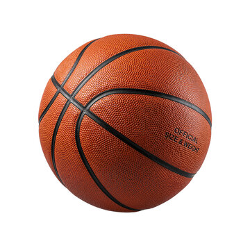 Classic Orange Basketball Ball Isolated on Dark Background 3D Render