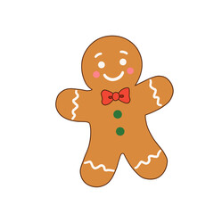 Obraz premium gingerbread man isolated on white