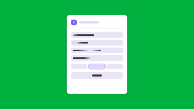 Animated Mobile Form Filling Interface Mockup