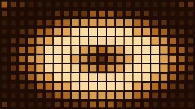 Warm amber mosaic tiles pulsing wave pattern seamless loop
