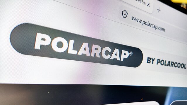 internet browser window with polarcap website displayed...PolarCap&reg; is the global brand and official website for PolarCool AB, a Swedish medical technology company that specializes in sports medicine