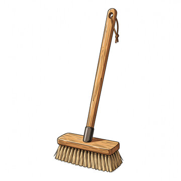 Wooden Handle Household Broom