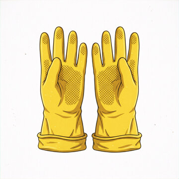 Large Rubber Cleaning Gloves