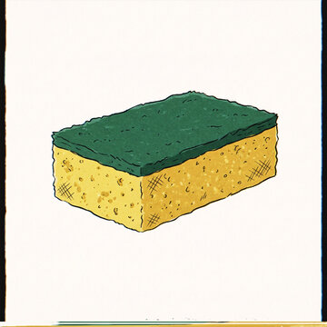 Scrub Sponge Kitchen Cleaning