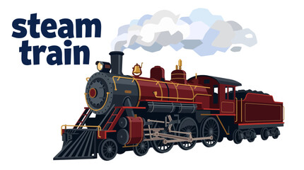 steam train vintage railway transportation vehicle famous locomotive travel tourism industrial history engineering classic metal passenger journey © Evan