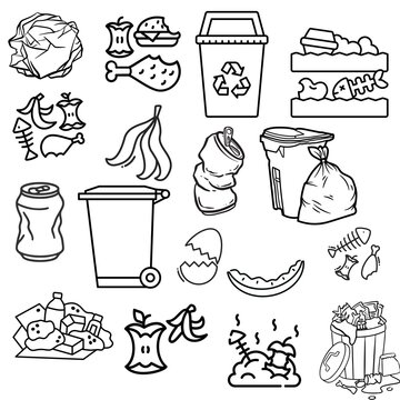 Set of Hand-Drawn Heart Icons and Black Line Art Vector Love Symbols for Romantic Graphic Design, Valentine Card and Creative Web Projects