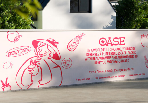 Sidewalk Billboard Mockup