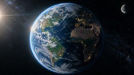 Earth From Space-  Day Night Difference © Neat