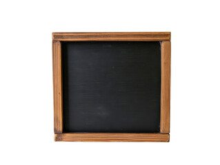 Empty rustic wooden framed blackboard with a dark chalkboard surface, isolated on a clean white background, ready for text © no one