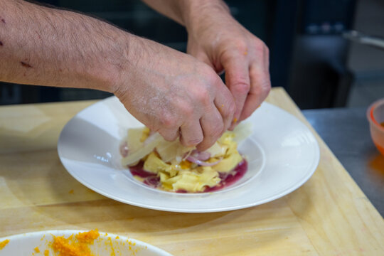 recipes with pumpkin ingredients, tortelloni and cake, preparation of a typical dish