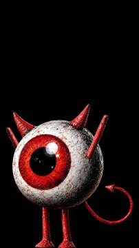 fun red devil eye