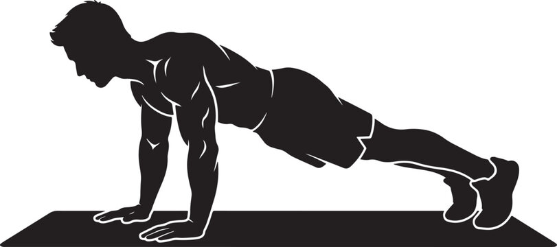 Athlete performing plank exercise for core strength