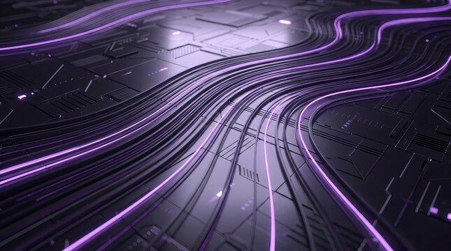 Temporal sync arcs rippling across a fuchsia gunmetal telemetry field