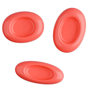 Ovalocyte Red Blood Cell 3D Render Medical Illustration.