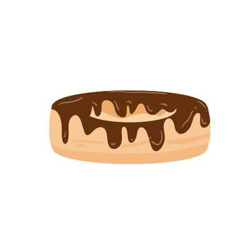 chocolate donut illustration