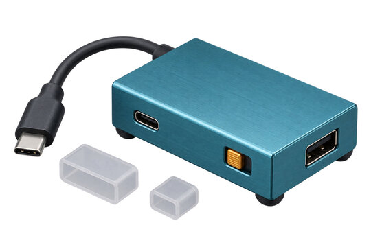 USB forensic write blocker bridge on transparent background