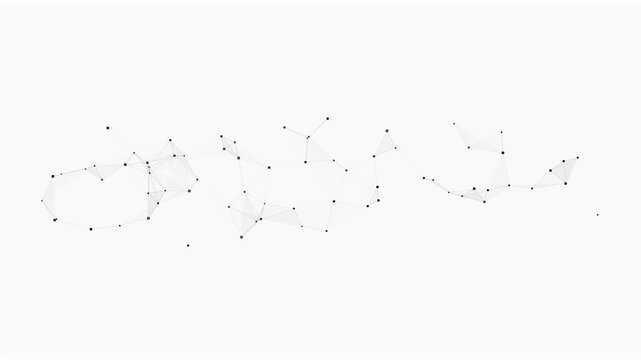 Low Poly Digital Communication Network Animation