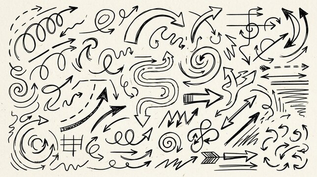 Hand Drawn Arrow Collection - Doodle Design Elements