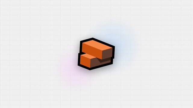 illustration video of bricks for house building materials