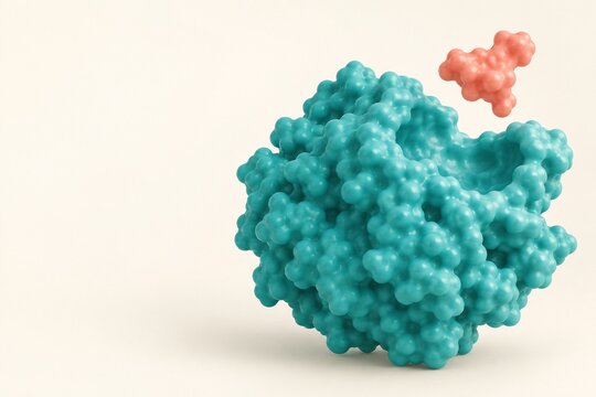 Enzyme and substrate recognition conceptual illustration