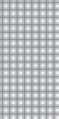 Fototapeta premium Gray gingham check pattern creates clean geometric background with layered horizontal and vertical lines, soft neutral tones, repeating squares, modern textile inspired texture for fabric and wrapping