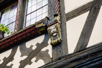 Decorative details in Eguisheim, Alsace © Road Red Runner