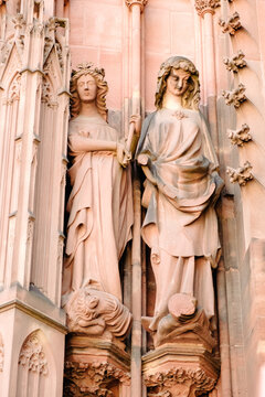 Details of the cathedral of Notre Dame in Strasbourg