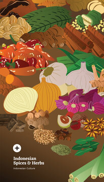 Spices culinary category design layout in flat design style