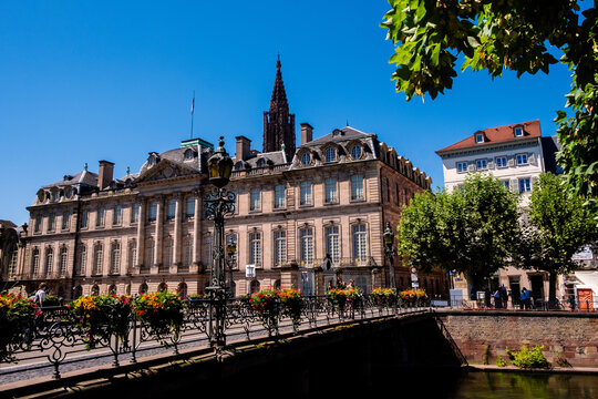 Details of the city of Strasbourg during a sunny day