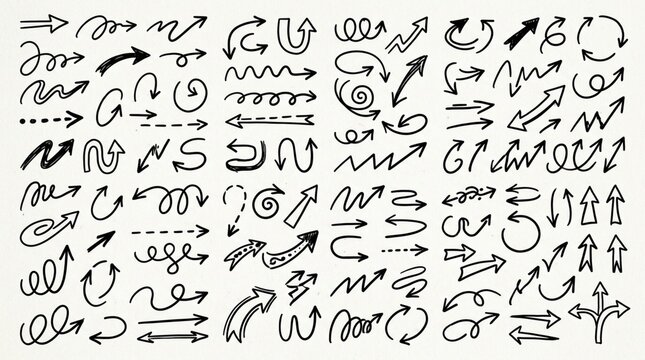 Doodle Arrows Collection: Hand Drawn Design Elements for Business & Creativity