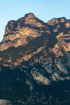 Gruppo della Rocchetta mountain range above Riva del Garda, Italy
