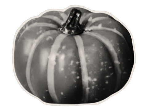 Halloween pumpkin. Autumn vegetable for a collage or scrapbook design. Vector.