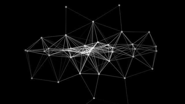 Abstract Low Poly Communication Network Connection Background