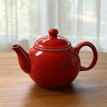 Red Ceramic Teapot
