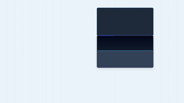 Minimalist 2.5D animation showing data charts populating on a full report page, folding into thirds, sliding into a professional document folder, closing tight, and marked SENT in a seamless 8-second