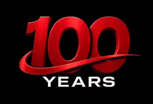 Celebration Logo Design Showing One Hundred Years Anniversary Text