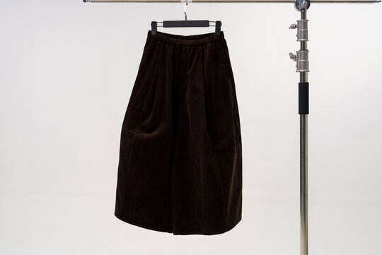 Dark Brown "Maillard" Style Corduroy Tulip Midi Skirt